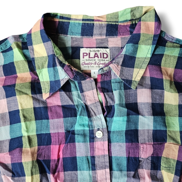 5️⃣ for 2️⃣5️⃣ Old Navy Plaid Flannel Button Up Long Sleeve - Picture 6 of 11